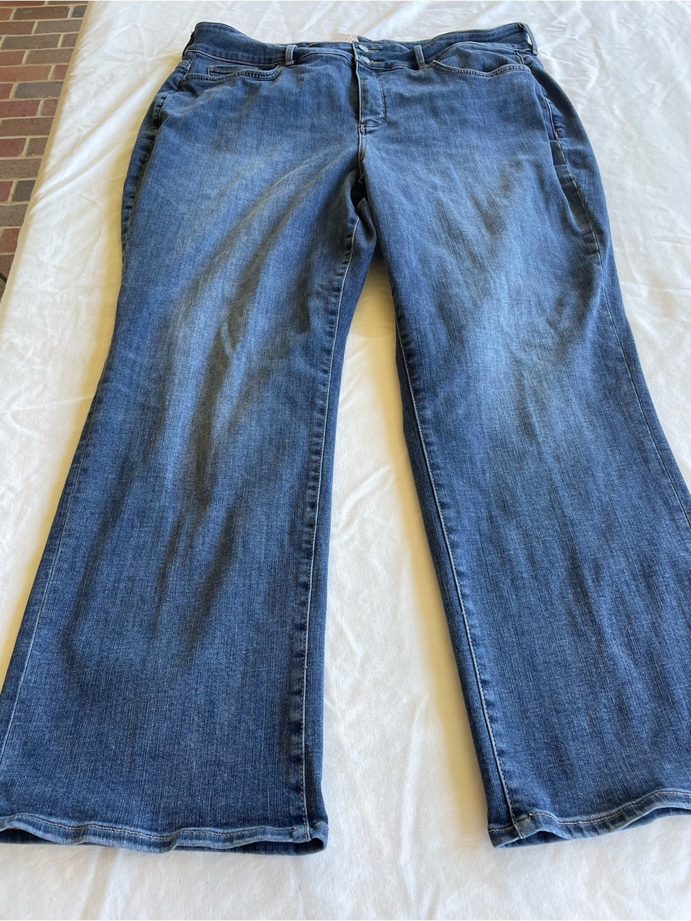 👖 NYDJ Bailey Relaxed Bootcut Jeans Size 20W Medium Wash Stretch Denim Women 80